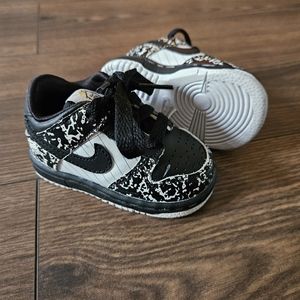 Baby Nike shoes, size 3C black and white Nikes